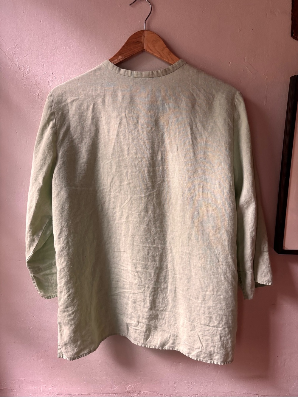 Eileen Fisher Linen Button Down Top - Picture 6 of 10